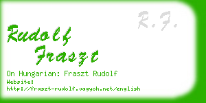 rudolf fraszt business card